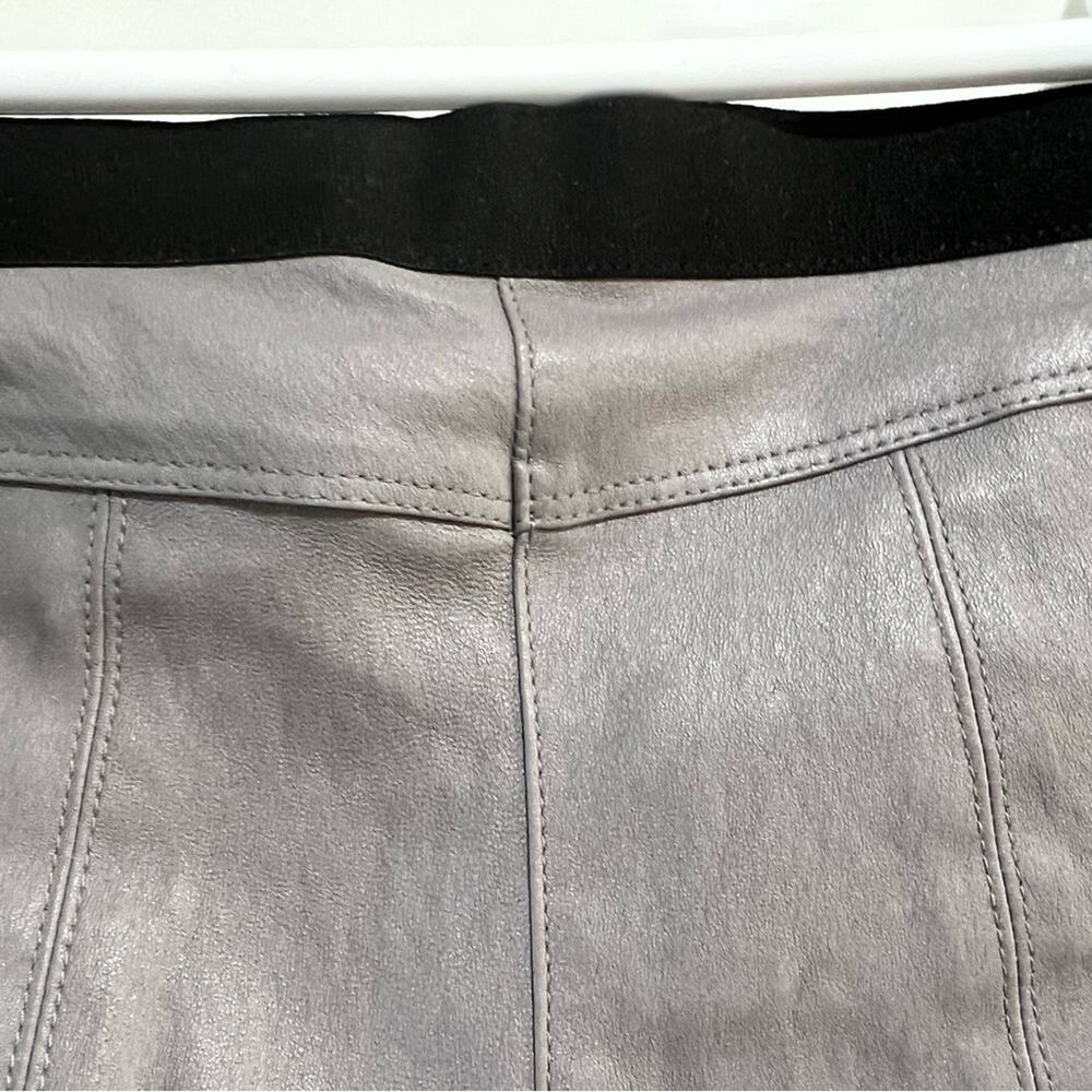 Theory Ima Maximus Lamb Leather Leggings Gray Size 6 NWT - Picture 7 of 10